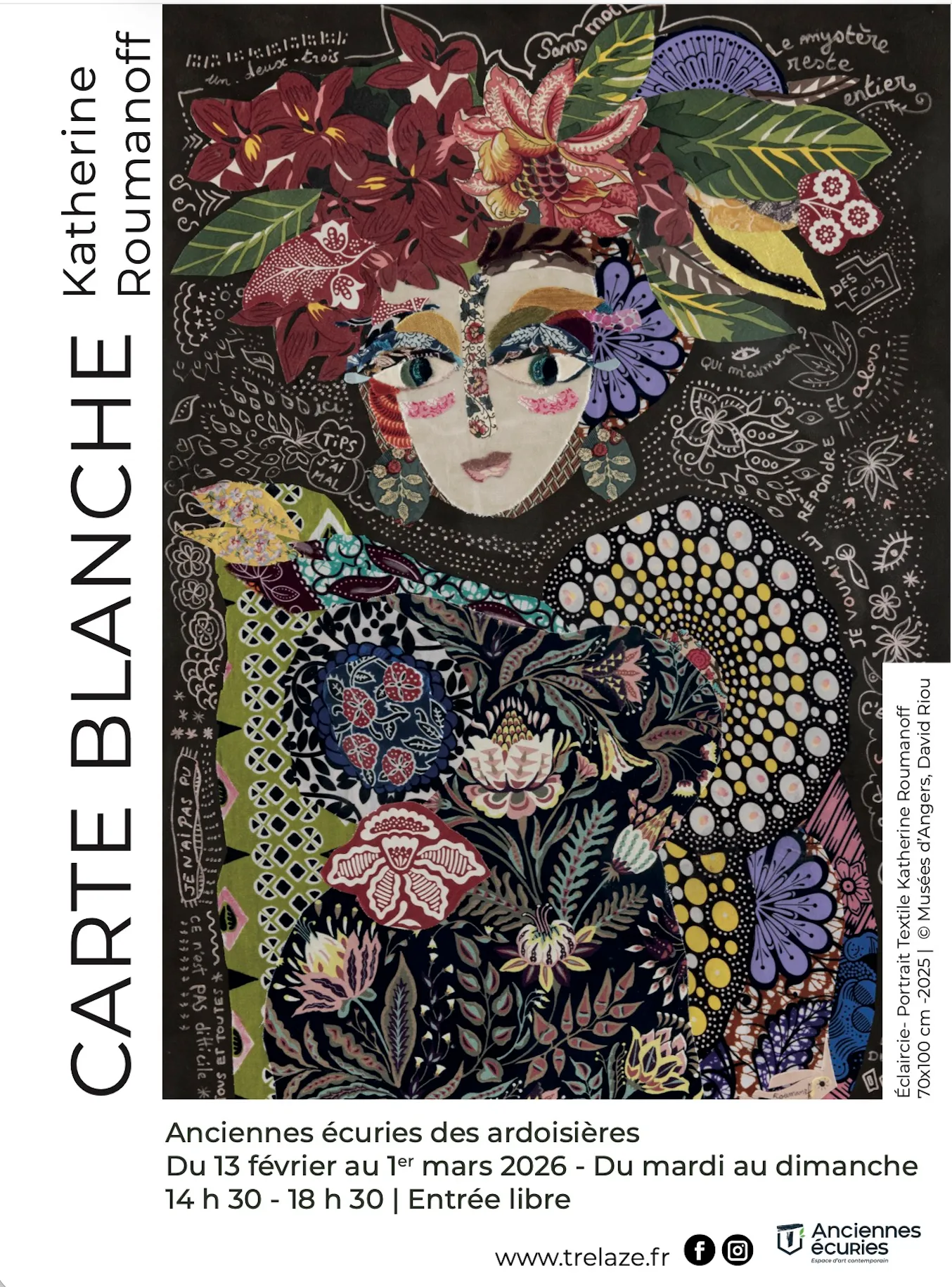 Carte blanche — Anciennes Écuries des Ardoisières, Trélazé, 13 février-1er mars 2026