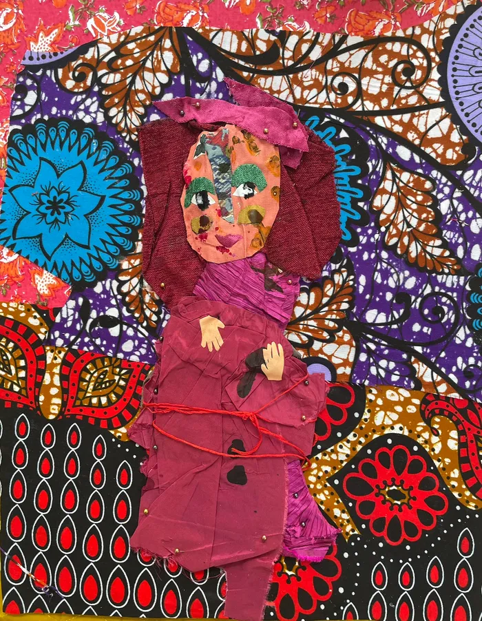 Femme épinglée — Après — épinglée