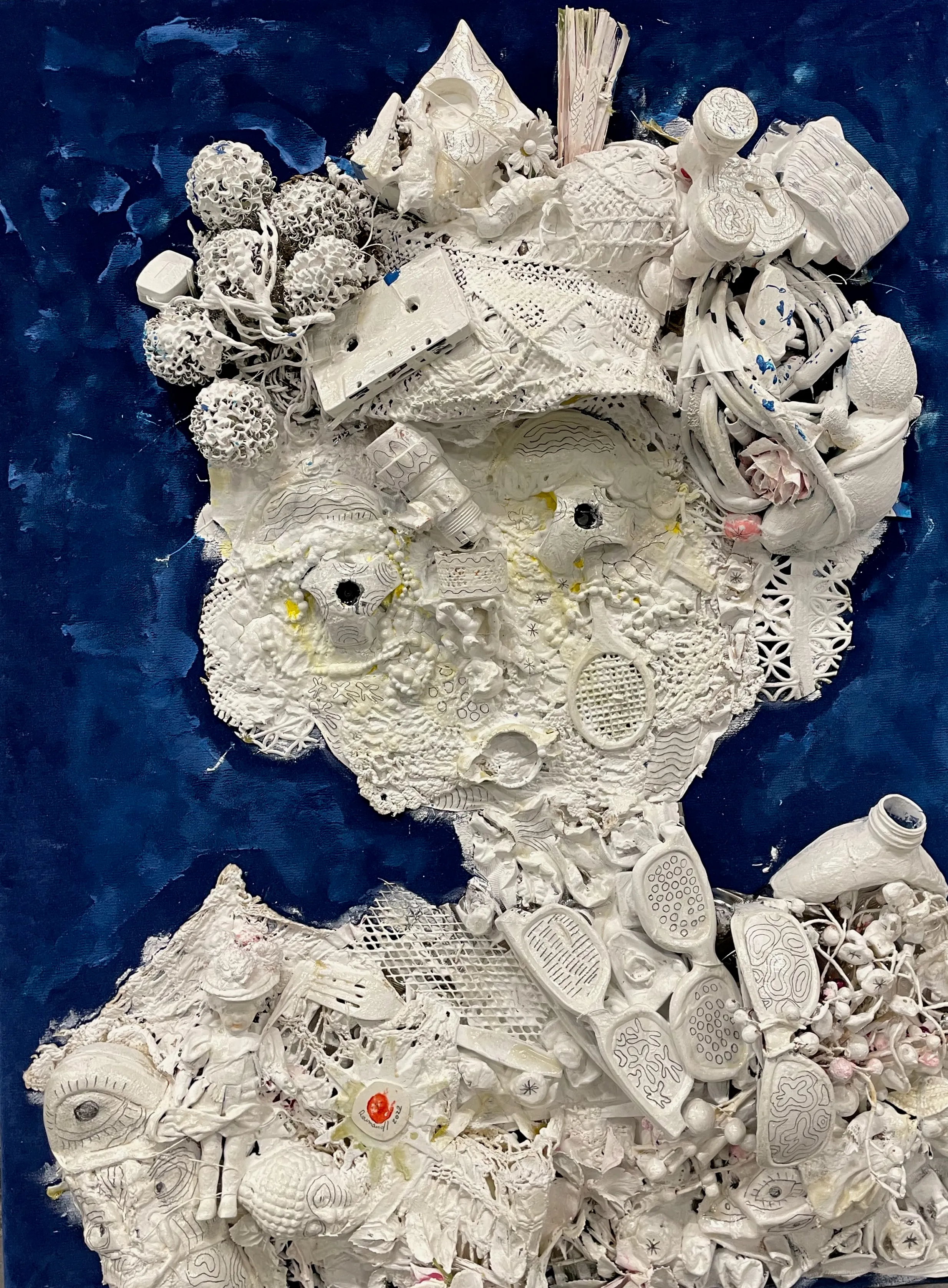 Toile-sculpture sans titre